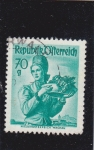 Stamps Austria -  traje regional austriaco
