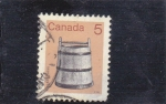 Stamps Canada -  cubo de madera