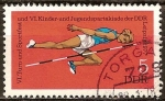 Stamps Germany -  VI.Torneo de Gimnasia y Festival de Deportes de la RDA en Leipzig 1977(DDR).