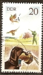 Stamps Germany -  Caza Disparos faisán común (DDR).