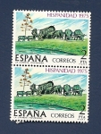 Stamps Spain -  Hispanidad - La carreta - Montevideo