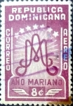Stamps : America : Dominican_Republic :  Intercambio 0,20 usd 8 cent. 1954