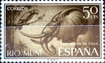 Stamps Spain -  Intercambio cxrf 0,25 usd 50 cent. 1966