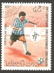 Stamps : Asia : Laos :   Mundial de fútbol Italia 90