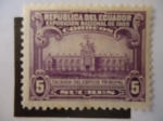 Stamps Ecuador -  Republica del Ecuafdor. Exposición Nacional de 1909-Correos. Fachada del Edificio Principal.