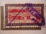 Stamps : America : Ecuador :  Undecima Conferencia Interamericana Quito 1960-Correos del Ecuador. 