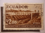 Stamps : America : Ecuador :  Inauguración del Puente de la Variante del Ferrocarril en Ambato.