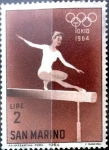 Stamps San Marino -  Intercambio cxrf 0,20 usd 2 l. 1964