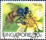 Stamps Singapore -  Intercambio nf4b 0,20 usd 10 cent. 1985