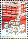 Stamps : Asia : Singapore :  Intercambio 0,20 usd 10 cent. 1984