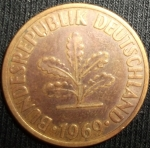 monedas de Europa - Alemania -  1969 (Anverso)