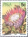 Stamps South Africa -  Intercambio 0,20 usd 5 cent. 1977