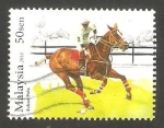 Stamps Malaysia -  Jugador de polo
