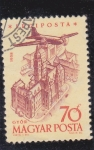 Stamps Hungary -  AVION SOBREVOLANDO  GYÖR
