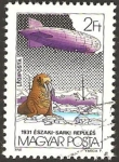 Stamps Hungary -   444 - Aerodirigible, volando por el Polo Norte