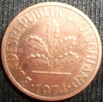 monedas de Europa - Alemania -  1974 (Anverso)