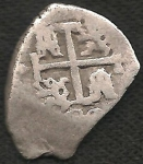 monedas del Mundo : America : Per� :  1577 - Macuquina de 8 Reales (A)