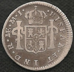 monedas del Mundo : America : Per� :  1774 - 0.50 REAL (A)