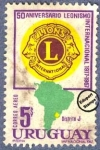 Stamps : America : Uruguay :  Cincuentenario del Club de Leones Internacional