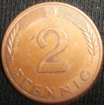 monedas de Europa - Alemania -  1977 (Reverso)