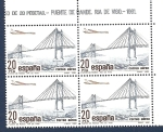 Stamps Spain -  correo aéreo - Puente de Rande - Ría de Vigo