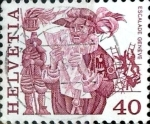 Stamps Switzerland -  Intercambio 0,20  usd 40 cent. 1977