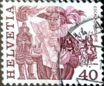 Stamps Switzerland -  Intercambio 0,20  usd 40 cent. 1977