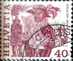 Stamps Switzerland -  Intercambio 0,20  usd 40 cent. 1977