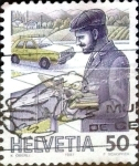 Stamps Switzerland -  Intercambio 0,35 usd 50 cent. 1987