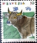 Stamps Switzerland -  Intercambio 0,25 usd 10 cent. 1992