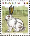 Stamps Switzerland -  Intercambio 0,65 usd 70 cent. 1991