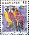 Stamps Switzerland -  Intercambio 0,60 usd 80 cent. 1991