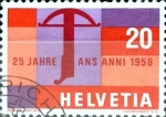 Stamps : Europe : Switzerland :  Intercambio cr1f 0,20 usd  20 cent. 1958