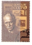 Stamps : Europe : Russia :  Mijail Shólojov, Premio Nóbel de Literatura 1965