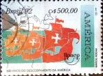Stamps : America : Brazil :  Intercambio crxf 0,40 usd  500 cr. 1992