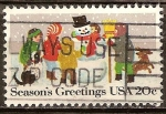 Sellos de America - Estados Unidos -  Navidad 1982.La construcción de un muñeco de nieve.