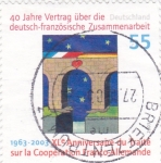 Stamps Germany -  40 ANIVERSARIO DEL TRATADO SOBRE LA COOPERACIÓN FRANCO-ALEMANA