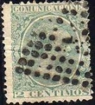 Stamps Spain -  ESPAÑA 1889-99 213 Sello Alfonso XIII 2c. Tipo Pelón Usado