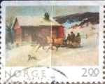 Stamps Norway -  Intercambio ma4xs 0,25 usd 2 k. 1983