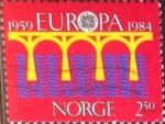 Stamps Norway -  Intercambio jxi 0,40 usd 2,50 k. 1984