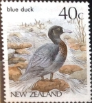 Stamps New Zealand -  Intercambio m2b 0,20 usd 40 cent. 1987