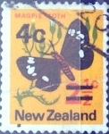 Sellos de Oceania - Nueva Zelanda -  Intercambio 0,20 usd 4 sobre 2,5 cent. 1971