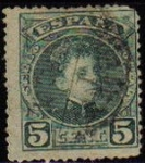 Stamps Spain -  ESPAÑA 1901-5 242 Sello Alfonso XIII 5c. Tipo Cadete Usado