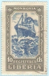 Stamps : Africa : Liberia :  38 - Transatlántico Monrovia