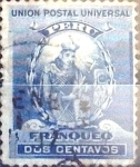 Sellos de America - Per� -  Intercambio 0,20 usd 2 cent. 1896
