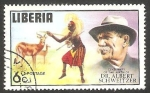 Sellos de Africa - Liberia -  Centº del nacimiento del doctor Albert Schweitzer, antílope