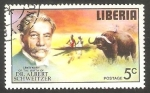 Stamps : Africa : Liberia :  Centº del nacimiento del doctor Albert Schweitzer, búfalo