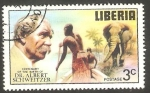 Sellos del Mundo : Africa : Liberia : Centº del nacimiento del doctor Albert Schweitzer, elefante