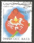 Sellos de Africa - Marruecos -  Sahara - Flor