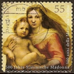 Sellos de Europa - Alemania -  500 años Madonna Sixtina.
